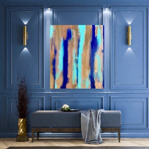Metallic Oceanic - large original canvas - Image 2