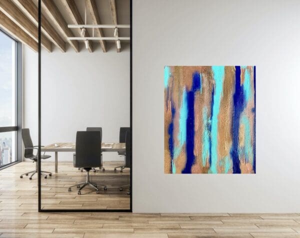 Metallic Oceanic - large original canvas