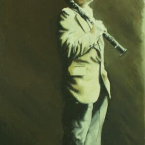 portrait musician oil painting
