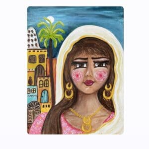 The lady with gold earrings