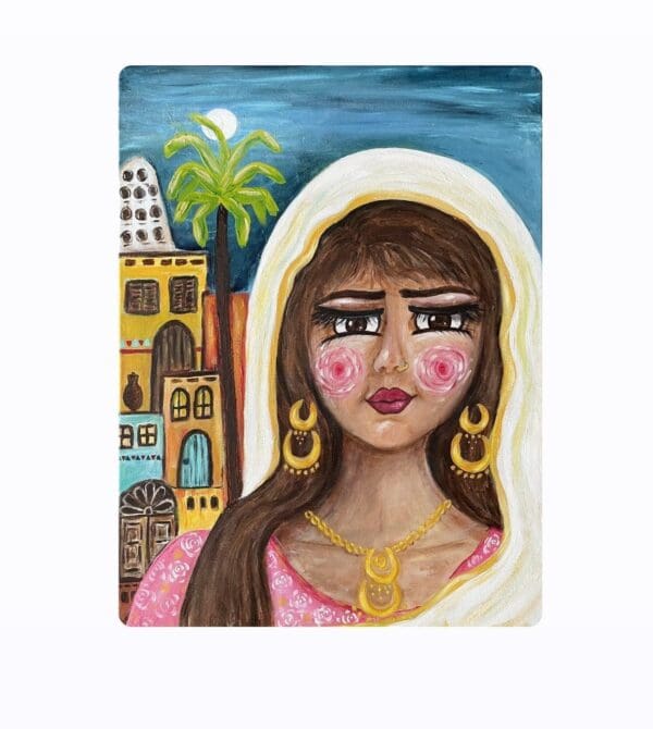The lady with gold earrings