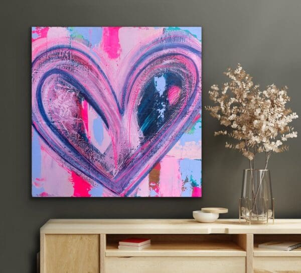 Hurricane Heart - 40cmx40cm on deep edge canvas - Image 3