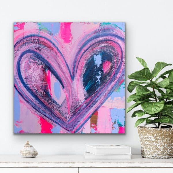 Hurricane Heart - 40cmx40cm on deep edge canvas