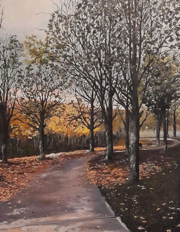 Parklife, landscape. oil painting