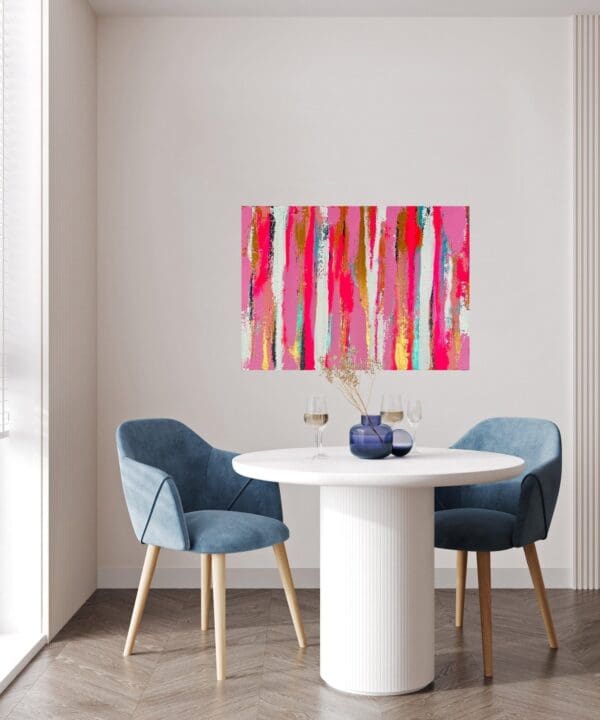 Pink Marble II - original art on canvas - Image 3