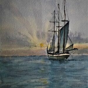 Original framed Watercolor painting