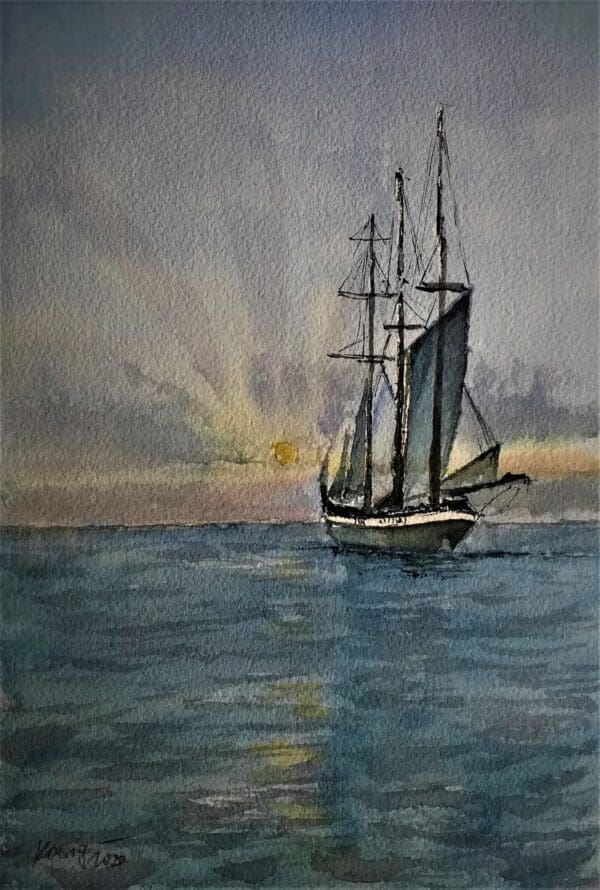 Original framed Watercolor painting