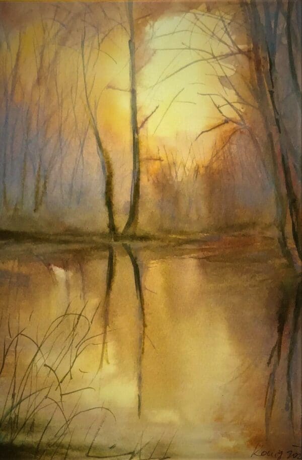 Original framed Watercolor painting