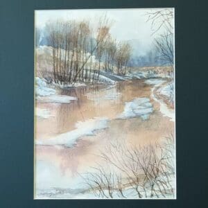 Original framed watercolor painting