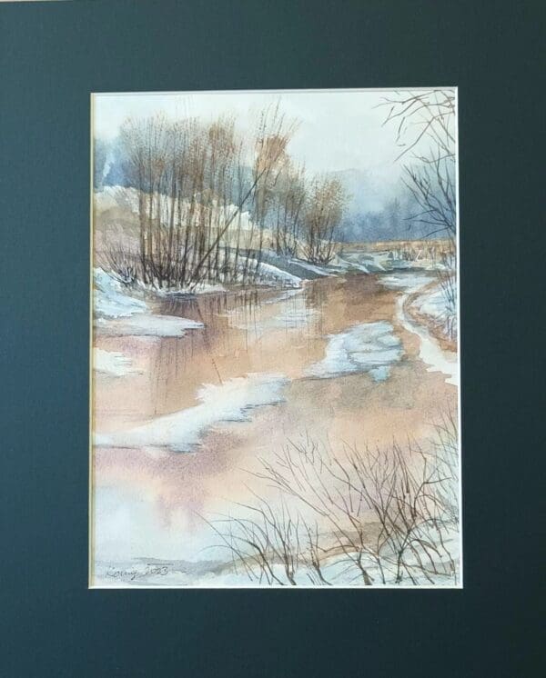 Original framed watercolor painting