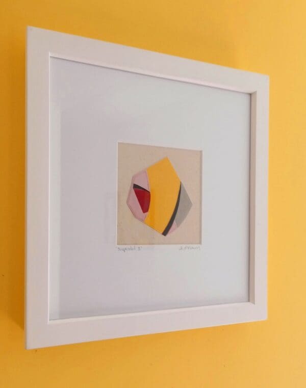 SUSPENDED 1 - mounted and framed in handmade white frame - Image 3