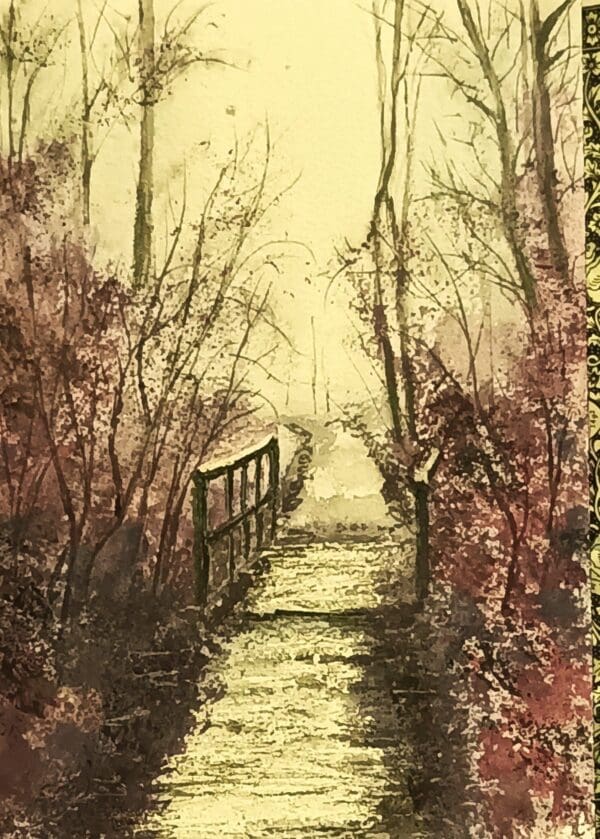 Original watercolor painting, framed