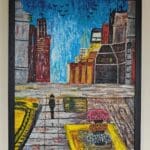 Skyscrapers - hand painted on Canvas using Acrylic Paints