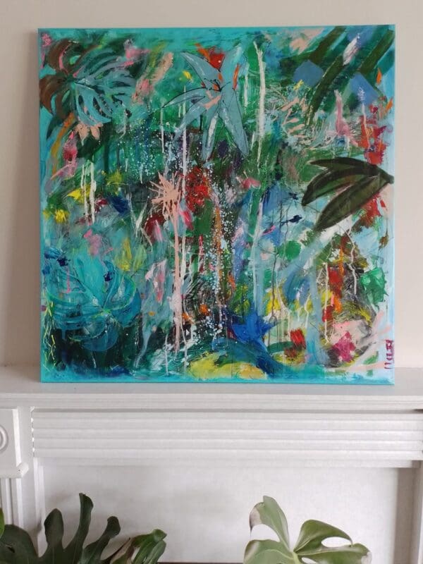 Tropical Botanical - Large Painting 80cm SUMMER SALE - Image 4