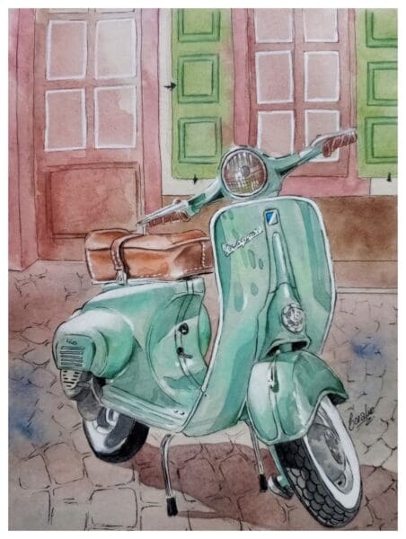 Vespa Art Print