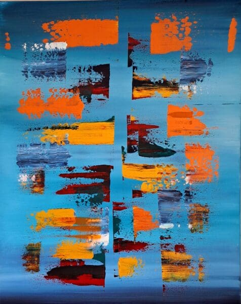 Set of 2 abstract paintings