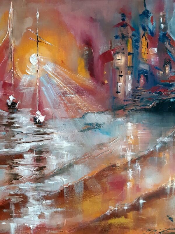 Sea In Sunset Colours - Image 3