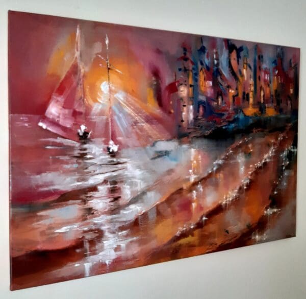 Sea In Sunset Colours - Image 5