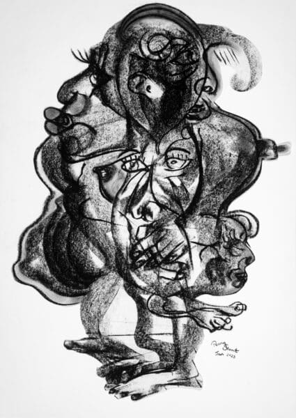 Penny Stuart Gretta Charcoal Drawing