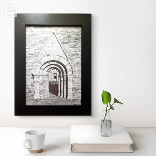 Killeshin Romanesque Doorway (graphite pencils) - Image 4