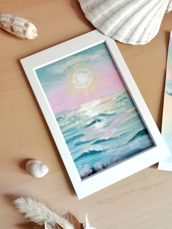 Candy Floss Sunrise framed - Image 4