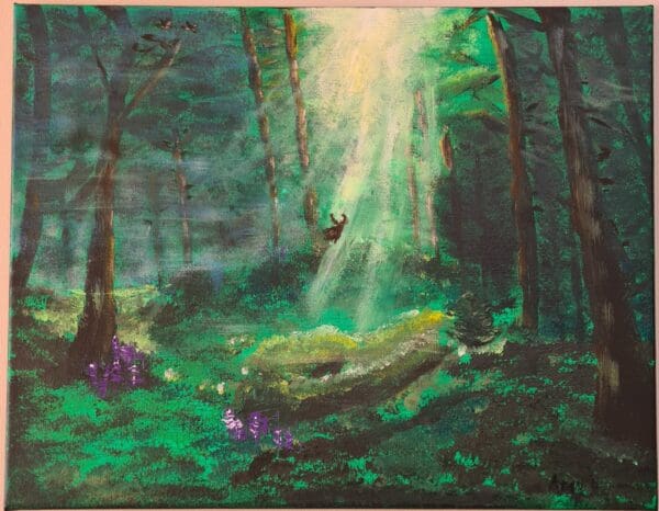 Sunlight in the forest