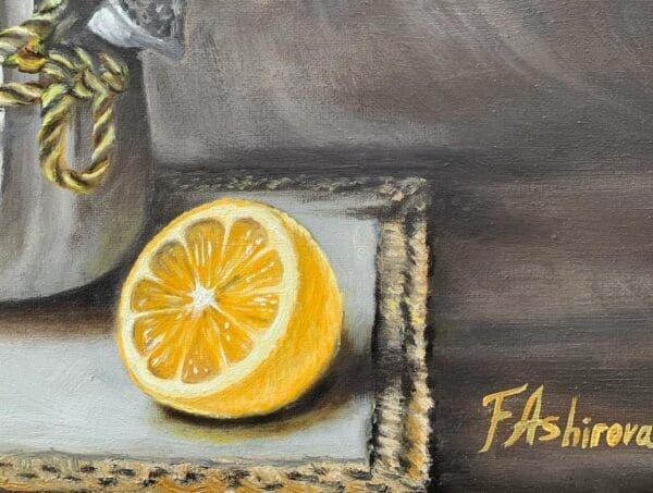 Still life '' Lilacs with lemons'' - Image 4