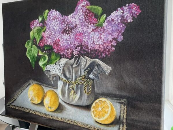 Still life '' Lilacs with lemons'' - Image 3