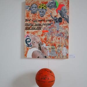 Acrylic and oil pastel on wood board (2024) 60cm x 80cm