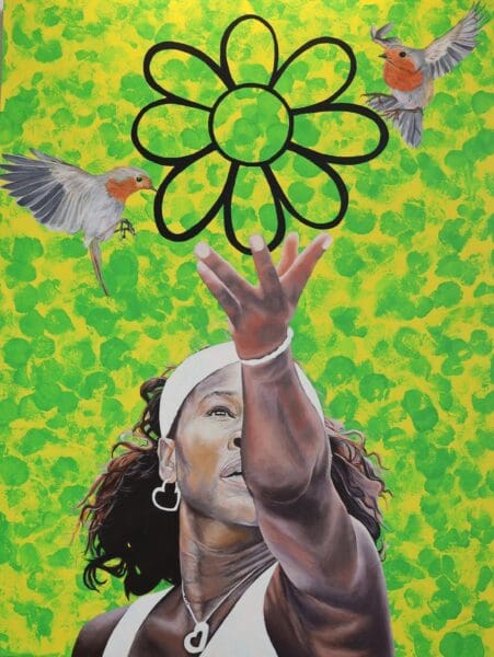 Limited print run from a hand painted piece of Serena Jameka Williams is widely regarded as one of the greatest tennis players of all time with 39 major titles having revolutionized women’s tennis.