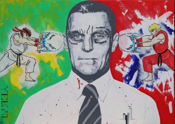 70cm x 50cm hand painted acrylic on stretched canvas.