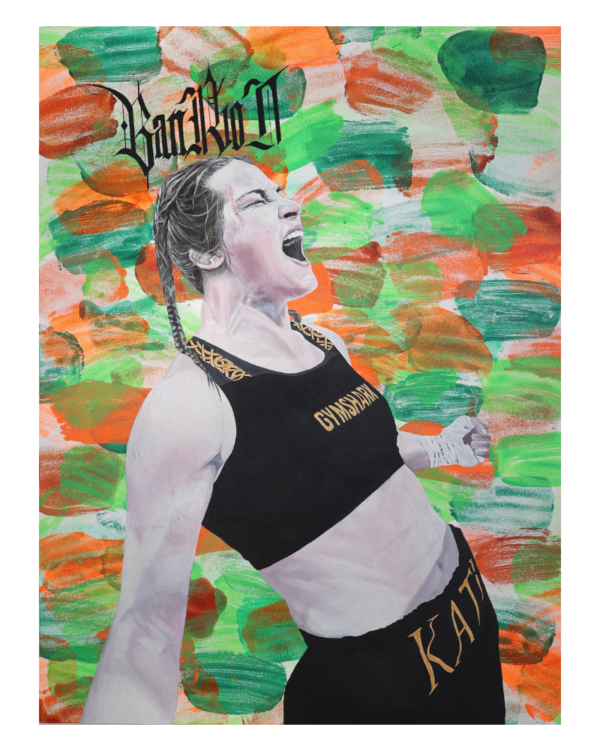 Limited print run from the hand painted piece. Irelands greatest athlete Katie Taylor