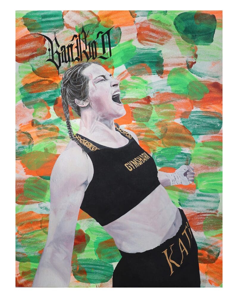 Limited print run from the hand painted piece. Irelands greatest athlete Katie Taylor