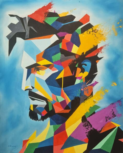 "Fragments" - Semi Abstract Male Portrait