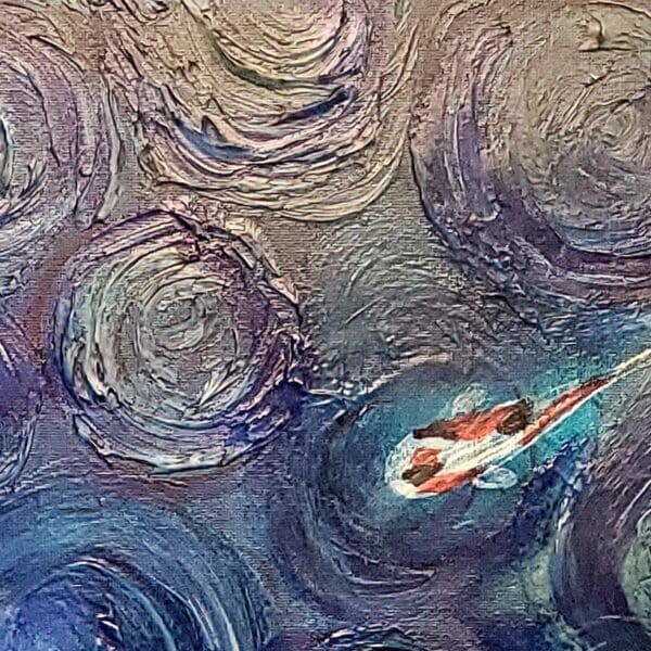 Moonlight and Raindrops on Koi Pond 2 - Image 3
