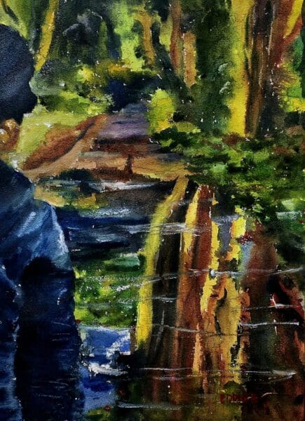 dark hedges walk watercolour