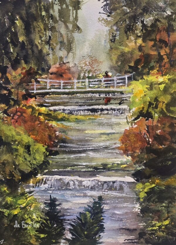 mount usher gardens watercolour