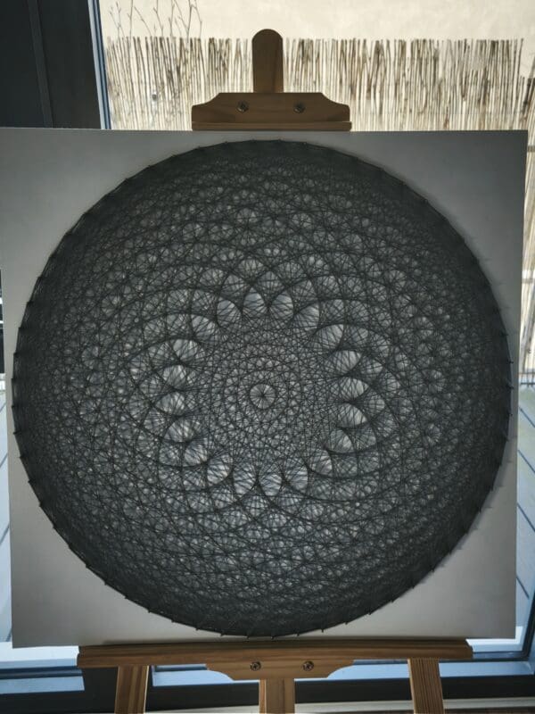 String Art Mandala, Lotus Flower [Unframed] - Image 2