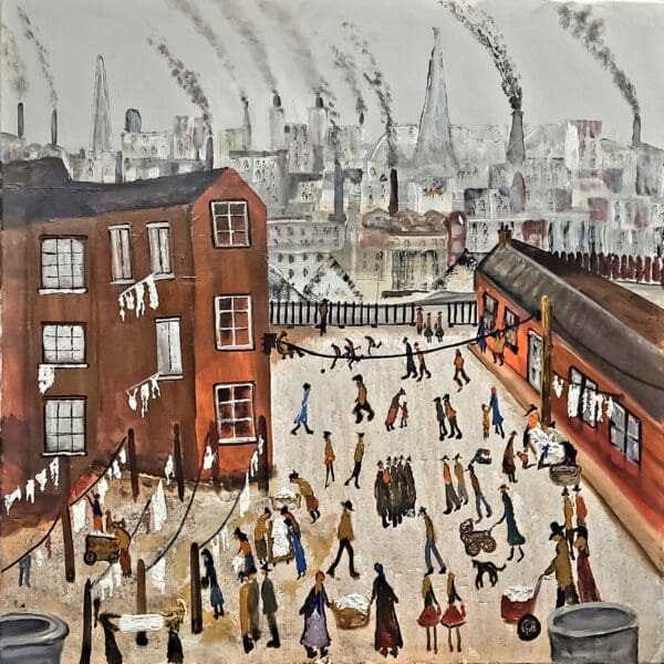 In the Manner of L.S.Lowry "WASHDAY".