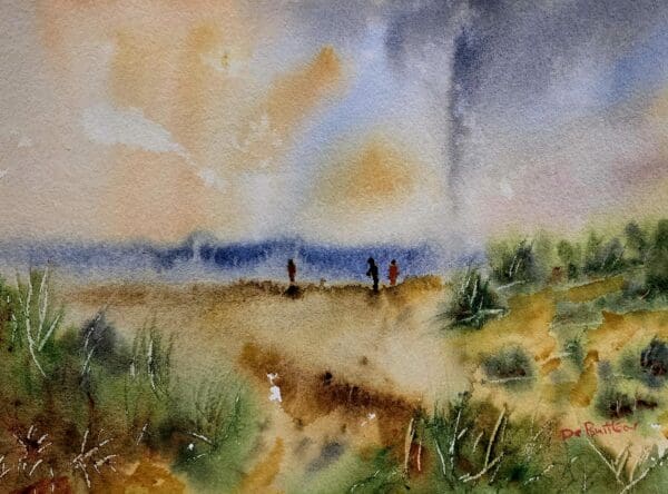 curracloe Wexford watercolour