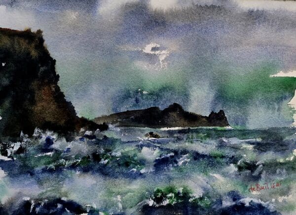 The Dead Man. Inishtooskert watercolour