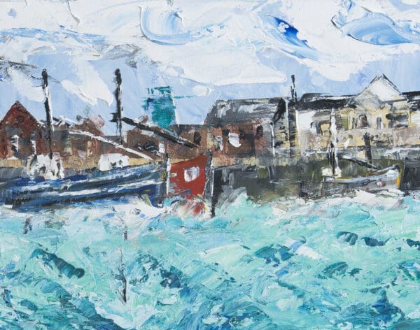 West Pier Howth, Choppy Day - Image 2