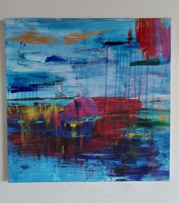 Dublin on My Wall - Poolbeg Chimneys (66cm) FRAMED - Image 3