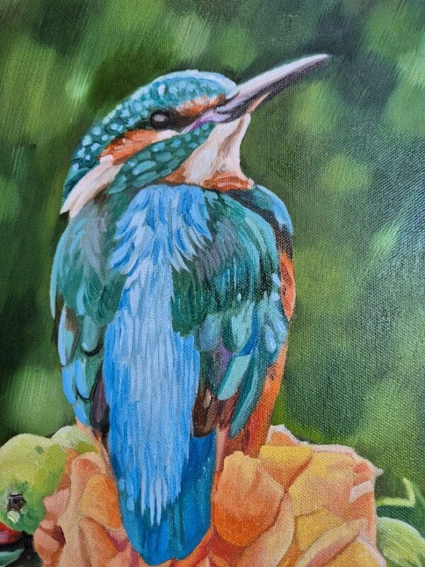 Kingfisher on a rose - Image 8