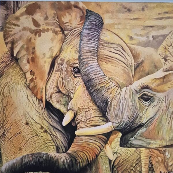 Little Elephants – Giclée Print - Image 3