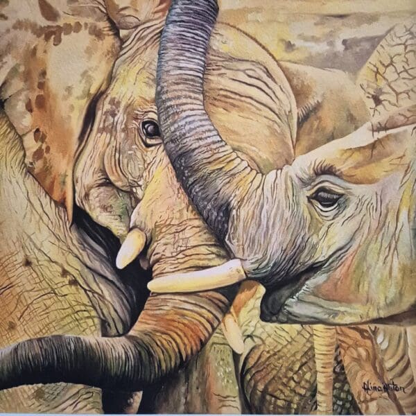 Little Elephants – Giclée Print - Image 4