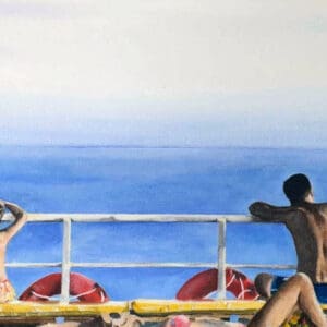 The end of a day⁠ Darragh Hayden Acrylic on canvas (29.7 × 42 cm),