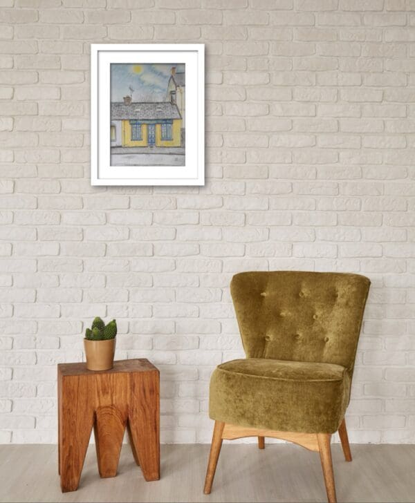 An old Irish building with coloured pencils on paper - Image 6