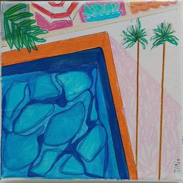 Poolside Vibes (26 cm) FRAMED - Image 3