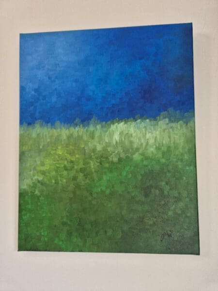 The green fields